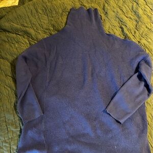 Women's Blue Turtleneck Sweater